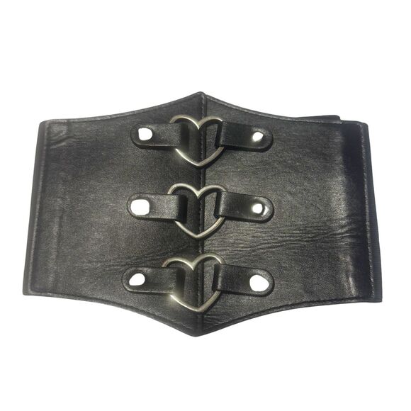 Hot Topic Size 2X 3X Alt Goth Punk Emo Heart Hardware Underbust Corset Belt - Picture 3 of 5